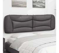 Hoofdbordkussen 90 cm kunstleer grijs374547