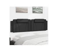 Coussin de Tête de Lit, Oreiller de Lecture avec Fermeture à Glissière, Coussin de Lecture pour Lit Chambre, Noir 180 374804