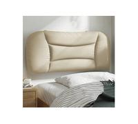 vidaXL Coussin de tête de lit Hvar Oreiller de lecture avec fermeture à glissière Crème 90 cm tissu