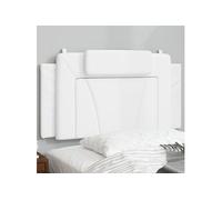 vidaXL Coussin de tête de lit 374775 – Oreiller de lecture avec fermeture à glissière – Blanc