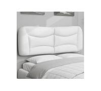 vidaXL Coussin de Tête de Lit, Oreiller de Lecture avec Fermeture à Glissière, Coussin de Lecture pour Lit Chambre, Blanc 374584 Blanc G