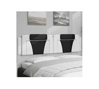 Vidaxl Coussin De Tête De Lit Noir Et Blanc 200 Cm Similicuir Multicolore