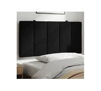 Vidaxl Coussin De Tête De Lit Noir 100 Cm Velours Noir