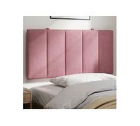 Coussin de Tête de Lit, Oreiller de Tête de Lit avec Bandes Auto-agrippantes, Coussin Rembourré Chambre à Coucher, Rose 100 cm Velours 374660