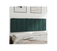 vidaXL Coussin de Tête de Lit Hanko, Oreiller de Tête de Lit avec Bandes Auto-agrippantes, Coussin Rembourré Chambre à Coucher, Vert Foncé 140 cm Velours