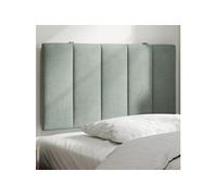 vidaXL Coussin de tête de lit velours 90 cm gris clair