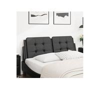 Vidaxl Coussin De Tête De Lit Noir 120 Cm Similicuir Noir