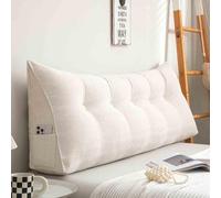 Coussin de tête de lit pour lit king et super king size avec poche lavable - Oreiller mural pour lit et canapé en métal - Taille 68 - 100 x 20 x 50 cm