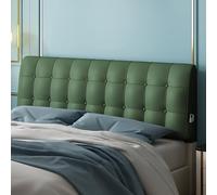 Coussin de tête de lit rembourré haute résilience avec sangles - 190,5 x 58,4 x 5,1 cm - Coussin de soutien double pour chambre à coucher et lit de jour - Vert