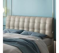 Coussin de tête de lit rembourré haute résilience gris 119,4 x 58,4 x 5,1 cm, coussin de lit rembourré à fixation murale, coussin double support pour chambre à coucher et lit de jour doux, confortable