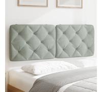 Coussin de Tête de Lit Rembourré Oreiller Gris Foncé 120 cm Velours vidaXL