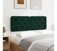 Coussin de Tête de Lit Rembourré Oreiller Gris Foncé 120 cm Velours vidaXL