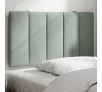vidaXL Coussin de Tête de Lit, Oreiller de Lecture avec Fermeture à Glissière, Coussin de Lecture pour Lit Chambre, Gris Clair 120 cm Velours