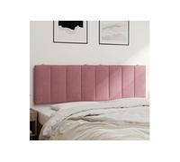 Coussin de tête de lit rose 160 cm velours