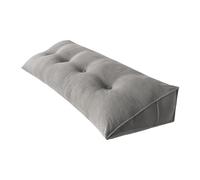 Coussin de tête de lit triangulaire pour repos au lit avec housse amovible Coussin de lecture pour positionnement du dossier - Coussin de lecture pour s'asseoir dans le lit-140*50*20 cm-gris
