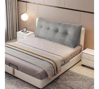 Coussin de tête de lit triangulaire pour repos au lit avec housse amovible Coussin de lecture pour positionnement du dossier - Coussin de lecture pour s'asseoir dans le lit-120*50*20 cm-gris