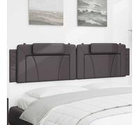 vidaXL Coussin de tête de lit Oreiller de lecture avec fermeture à glissière Gris 374817