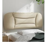 vidaXL Coussin de tête de lit Hvar Oreiller de lecture tissu polyester 100 cm crème
