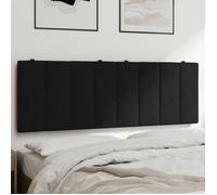 Coussin de tête de lit - vidaXL - Hanko - Velours noir - 140 cm - Fermeture éclair