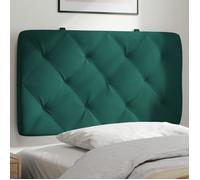 Coussin de tête de lit - vidaXL - Velours - Vert foncé - 90 cm - Fermeture éclair
