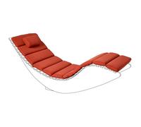 Coussin de transat extérieur BRESCIA PREMIUM 180 x 60 cm Rouge