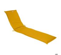 Coussin de transat ""Korai"" jaune moutarde 190x60cm en polyester - Hespéride
