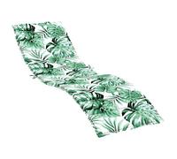 Coussin de transat - vidaXL - Motif Feuille - 200x70x3 cm - Tissu Oxford - Mousse de polyuréthane