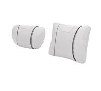 Coussin De Voiture Appui-tête de Voiture en Cuir, Support Lombaire, Compatible avec Genesis Coupé G70 G80 GV60 G90 GV70 GV80(White 1set)
