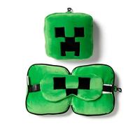 Coussin de voyage creeper resteazz peluchÃ© 2-en-1 avec Masque Yeux Puckator Vert 15,5x15,5x8,5 cm