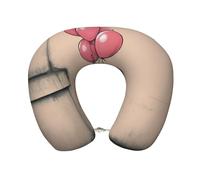 Coussin de voyage en mousse à mémoire de forme avec inscription « There Is Always Hope And Girl With Balloons »