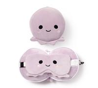 Puckator Coussin de voyage Relaxeazzz peluché 2-en-1 Octopus - Pieuvre