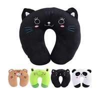Coussin de Voyage Enfant Oreiller de Voyage,Oreiller de cou mousse à mémoire Oreiller de voyage en U Mignon Oreiller de Soutien Enfants,oreiller de soutien du menton pour voiture Avion Bureau Maison