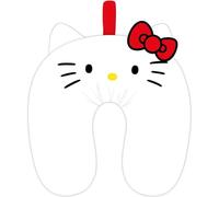 Coussin de voyage Hello Kitty doux en forme de U blanc avec oreilles et visage brodé classique pour enfant confortable et adorable