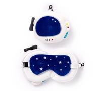 Coussin de voyage peluchÃ© 2-en-1 - espace Puckator Relaxeazzz Space Cadet Blanc 14x28x6 cm