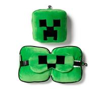 Coussin de voyage - Puckator - Creeper - 2-en-1 - Masque yeux - Vert 15,5x15,5x8,5 cm