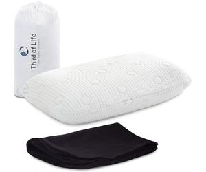 Coussin de voyage VOLAR | Petit oreiller de voyage à mémoire de forme | Oreiller cervical ergonomique | Housse avec Thermorégulation | Parfait pour Voyager en Voiture, Train et Avion | 40x25cm