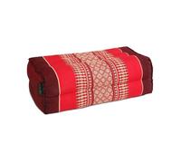 Coussin de yoga - ANADEO - Zafu - Kapok naturel - Rouge - 35x18x13 cm