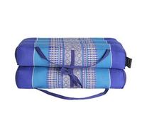 ANADEO YogaProducts Coussin de Yoga et Méditation en Kapok Naturel - Bleu Océan - Confort Optimal et Facile à Transporter