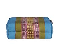 Coussin de Yoga et Méditation en Kapok Naturel - Bleu Vert Majorelle - Confort Optimal, Posture Alignée, Coutures Renforcées - Léger, Compact et Facile à Transporter - Idéal Zazen et Pleine Conscience