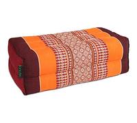 Coussin de Yoga et Méditation en Kapok Naturel - Bourgogne Orange - Confort Optimal, Posture Alignée, Coutures Renforcées - Léger, Compact et Facile à Transporter - Idéal Zazen et Pleine Conscience