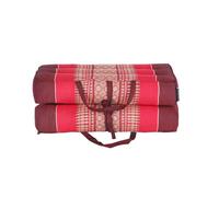 Coussin de Yoga et Méditation en Kapok Naturel - rouge - Confort Optimal, Posture Alignée, Coutures Renforcées - Léger, Compact et