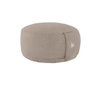 LOTUSCRAFTS Coussin de méditation, hauteur d'assise 15 cm, modèle Lotus rond, coussin de yoga, yoga bolster, housse en coton lavable, rembourrage d'épeautre, Certifié GOTS, logo brodé