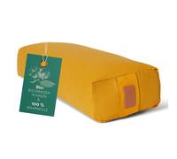 DoYourSports Coussin Carré de Yoga et Méditation »Paravati« - Yoga Bolster Zafu avec Remplissage de Coques de Sarrasin Organique - 67 x 13 cm - Siege Méditation Confortable - Jaune Curry
