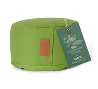 #DoYourYoga Coussin de Yoga »Vishnu« - Idéal pour Yoga, pilâtes et méditations prolongées - Housse retirable & Lavable - Dimension : H 15 cm, D env. 30 cm - Vert Clair - Cosses de Sarrasin