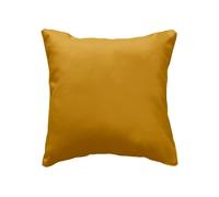 Coussin Déco 40x40 cm - Polyester Uni - Déhoussable - Ocre lumineux