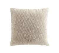 Douceur d'Intérieur – Coussin Flanela 45x45cm – Déhoussable, flanelle relief, polyester – Beige