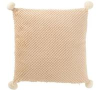 Coussin Déco à Pompons "Ulysse" 45x45cm Beige Beige G