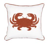 Coussin Déco Brodé "Océania" 45x45cm Blanc