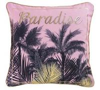 Coussin déco déhoussable dessin placé 45x45 imprimé or pur paradise Imprimé G