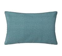 Atmosphera - Coussin rectangulaire en coton motif Otto 30 x 50 cm Bleu canard